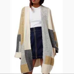 Topshop Patchwork Oversized Cardigan